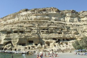 Matala - La spiaggia e le grotte